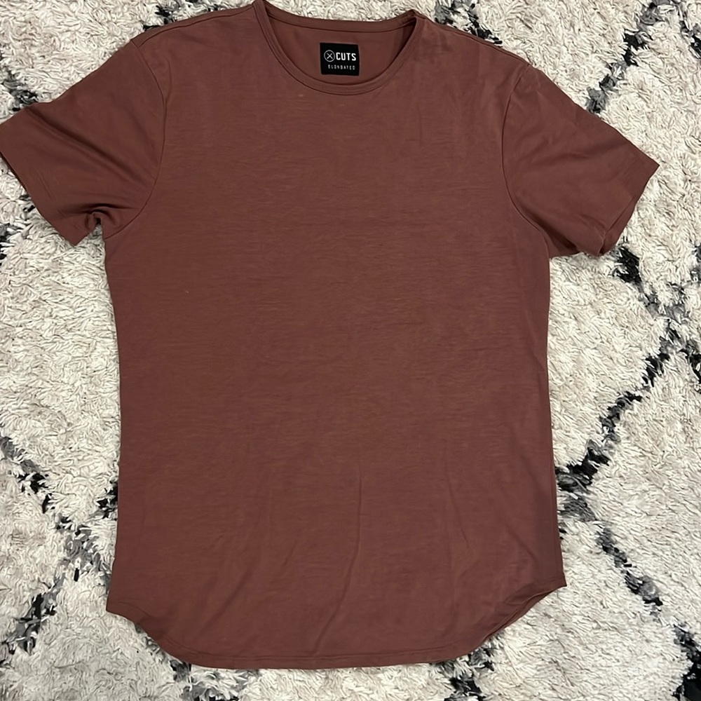 Cuts Elongated short sleeve - Maroon